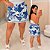 Short Saia Vip Mily Floral Azul Plus Size - Imagem 1