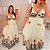 Vestido Alça Farm Bege Estampado Plus Size - Imagem 2