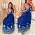 Vestido Alça Farm Azul Marinho Floral Plus Size - Imagem 3