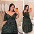 Vestido Manga Liz Preto Floral Plus Size - Imagem 1