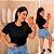 T shirt Básica Alice Preta Plus Size - Imagem 1