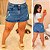 Short Saia Jeans Awa Valentina Plus Size - Imagem 1