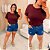 Blusão Visco Yasmin Vinho Plus Size - Imagem 3
