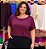 Blusão Visco Yasmin Vinho Plus Size - Imagem 1