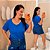 Blusão Visco Yasmin Azul Royal Plus Size - Imagem 1