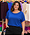 Blusão Visco Yasmin Azul Royal Plus Size - Imagem 1
