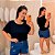 Blusão Visco Yasmin Preta Plus Size - Imagem 1