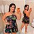 Macaquinho Nula Nina Preto Estampado Conchas Plus Size - Imagem 1