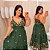 Vestido Alça Farm Bordado Verde Flor Plus Size - Imagem 1