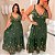 Vestido Alça Farm Bordado Verde Flor Plus Size - Imagem 3