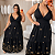 Vestido Alça Farm Bordado Preto Flor Plus Size - Imagem 1