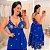 Vestido Alça Farm Bordado Azul Royal Flor Plus Size - Imagem 1