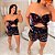 Conjunto Grécia Estampado Tropical Preto Plus Size - Imagem 3
