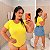 Body Ribana Manga Amarelo Plus Size - Imagem 1