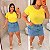 Body Ribana Manga Amarelo Plus Size - Imagem 2