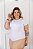 Body Ribana Manga Branco Plus Size - Imagem 3