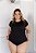 Body Ribana Manga Preto Plus Size - Imagem 4