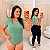 Body Ribana Manga Verde Menta Plus Size - Imagem 1