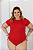 Body Ribana Manga Vermelho Plus Size - Imagem 3