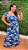 Conjunto Saia Mali Azul Royal Estampado Plus Size - Imagem 1