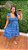 Vestido Curto Mali Azul Estampado Plus Size - Imagem 1