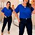 Blusa Manga Duna Beatriz Azul Plus Size - Imagem 3