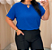 Blusa Manga Duna Beatriz Azul Plus Size - Imagem 1