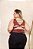 Body Alça Ribana Cruzado Marrom Plus Size - Imagem 2