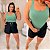 Body Alça Ribana Cruzado Verde Menta Plus Size - Imagem 3