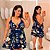 Vestido Vip Mayara Azul Estampado Plus Size - Imagem 1