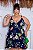 Vestido Vip Mayara Azul Estampado Plus Size - Imagem 1