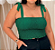 Cropped Elastex Alça Verde Plus Size - Imagem 1