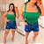 Cropped Elastex Alça Verde Plus Size - Imagem 4