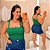 Cropped Elastex Alça Verde Plus Size - Imagem 1
