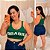 Cropped Alça Modal BR Verde Plus Size - Imagem 1