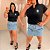 T shirt Brasil Botão Preta Plus Size - Imagem 2