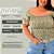 Cropped Manga Elastex Floral Lilás Plus Size - Imagem 2