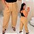 Calça Alfaiataria Lari Bege Plus Size - Imagem 1