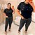 T shirt Bordada Coração Luiza Preta Plus Size - Imagem 4