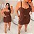 Conjunto Vip Alça Marina Marrom Plus Size - Imagem 4