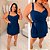 Conjunto Curto Luci Azul Marinho Plus Size - Imagem 3