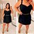 Conjunto Curto Luci Preto Plus Size - Imagem 3
