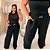Calça Pantalona Cinto Vip Preta Plus Size - Imagem 3