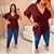 Blusa Canelada Thais Vinho Plus Size - Imagem 3