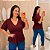 Blusa Canelada Thais Vinho Plus Size - Imagem 1
