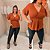 Blusa Canelada Thais Terra Cota Plus Size - Imagem 4