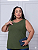 Blusa Regata Fit Laís Verde Militar Plus Size - Imagem 1