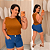 Blusa Regata Fit Laís Caramelo Plus Size - Imagem 1