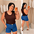 Blusa Regata Fit Laís Marrom Plus Size - Imagem 1