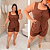 Conjunto Botão Larissa Marrom Plus Size - Imagem 4